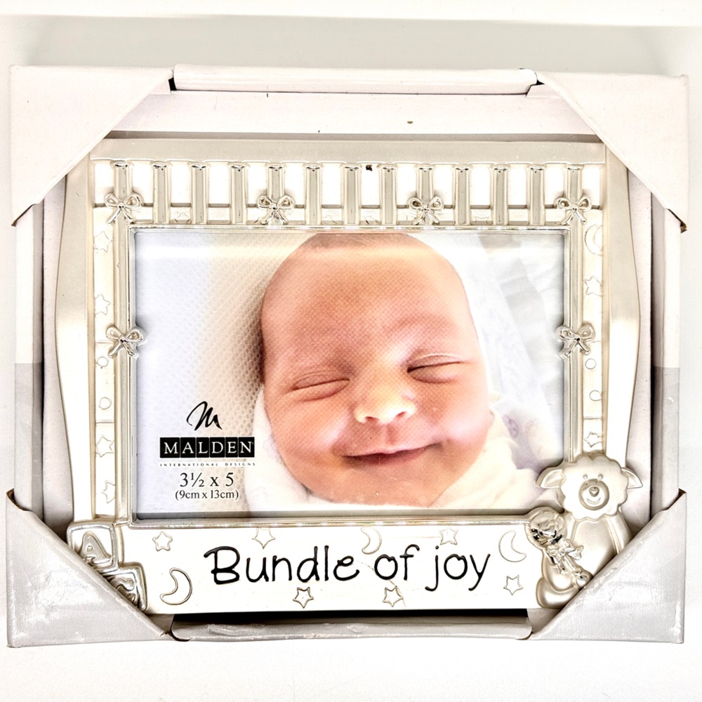 Malden Bundle of Joy Baby‎ Picture Frame 3.5 x 5 Silver Tone New in Box